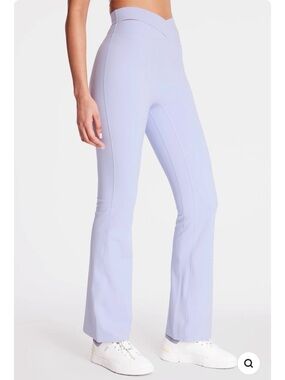 High-Waist Flare Track Pants in Lavender